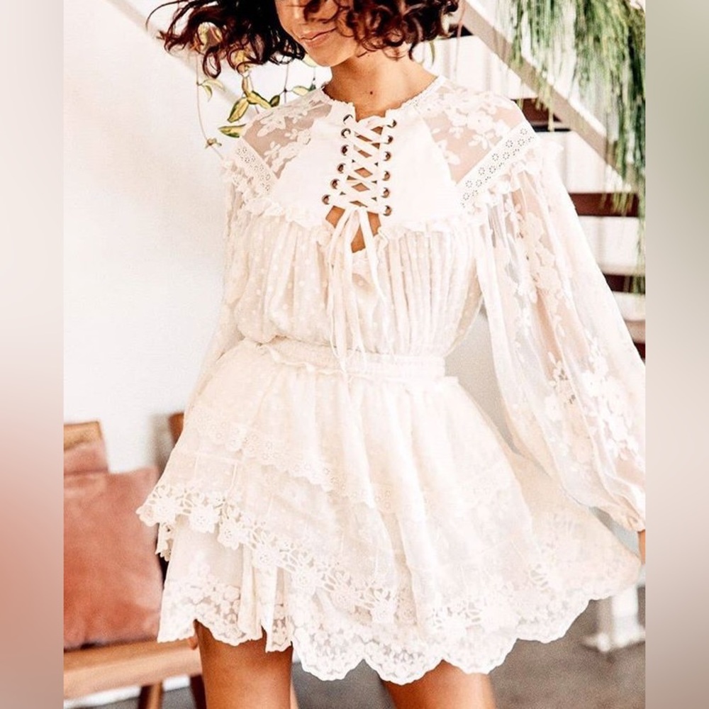 Spell dawn lace blouse